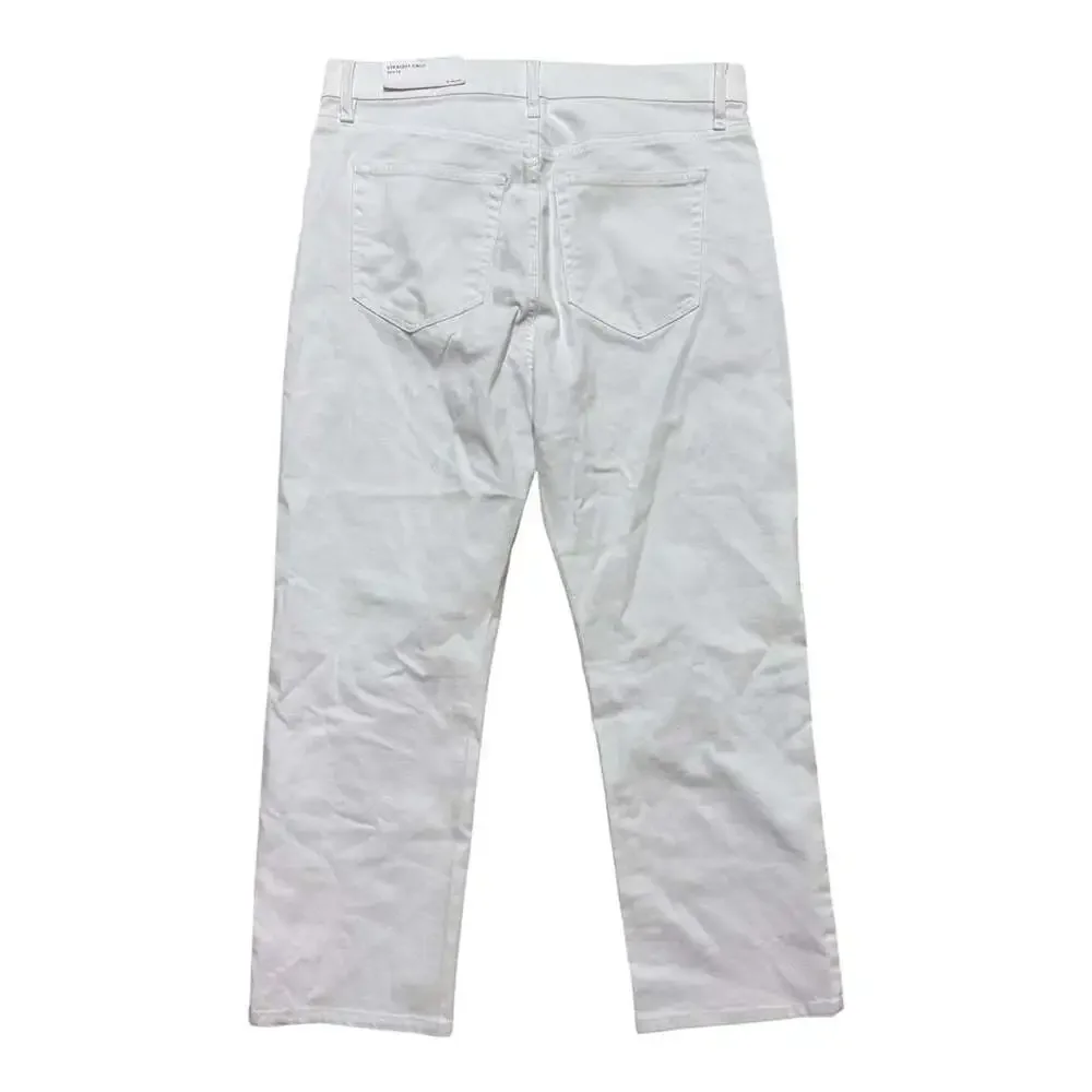 LOFT Women 8 Petite White Straight Crop Jeans Pants NWT Stretch